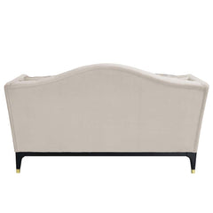 Tayden - Loveseat With 4 Pillows - Beige Velvet