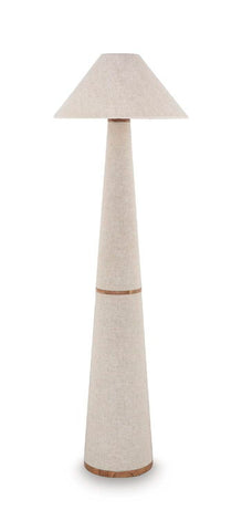 Dellridge - Metal Floor Lamp - Light Beige