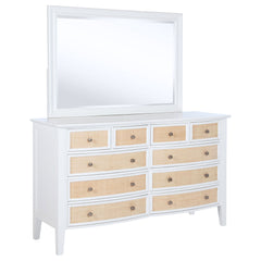 Bexhill - 10-Drawer Dresser And Mirror - White