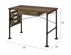 Endang - Writing Desk - Weathered Oak & Black Finish