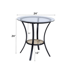 Colson - 3 Pieces Table & Chairs Set - Black