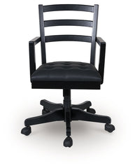 Wildenauer - Brown / Black - Home Office Swivel Desk Chair
