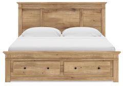 Makidern - Panel Storage Bed With Under Bed Storage Unit And Storage Footboard