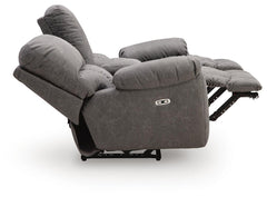 Bakerstein - Power Reclining Loveseat/Console/Adjustable Headrest - Galaxy