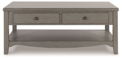 Charina - Antique Gray - Rectangular Cocktail Table