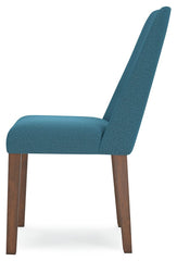 Lyncott - Dining Uph Side Chair (Set of 2) - Blue / Brown
