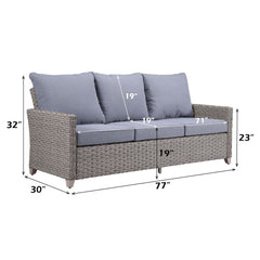 Greeley - Patio Set - Gray Fabric & Gray Finish