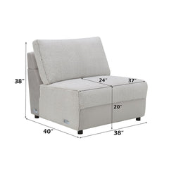 Tarrance - Modular Armless Chair - Gray