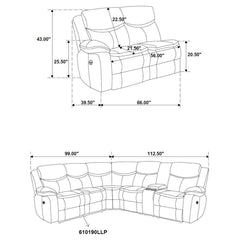 Sycamore - Upholstered Power Reclining Sectional Sofa