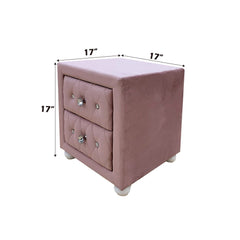 Reggie - Nightstand - Pink Fabric