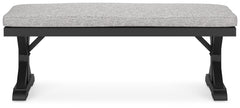 Beachcroft - Bench With Cushion - Black / Light Gray