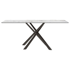 Carvell - Rectangular Sintered Stone Dining Table - Mirage White