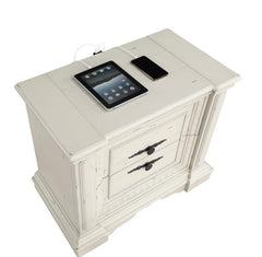 Evelyn - 2-Drawer Nightstand - Distressed White