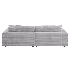 Hilde - Sectional Sofa With 4 Pillows - Gray