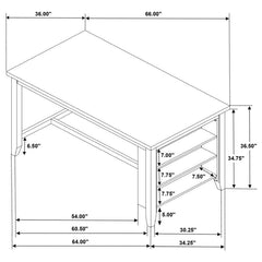 Elliston - Counter Height Dining Table - Dark Gray