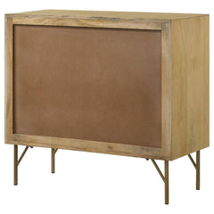 Zamora - 3-Drawer Wood Accent Cabinet With Woven Cane - Natural