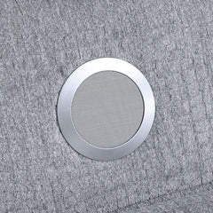 Fullar - Modular Console With Speaker & Cup Holder - Light Gary Chenille
