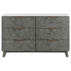 Nathan - 6-Drawer Dresser - Gray