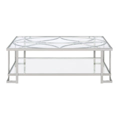 Kalan - Coffee Table - Glass & Silver