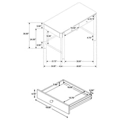 Arini - 2 Pieces Makeup Vanity Table and Mirror Set