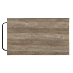 Macaria - Kitchen Island - Rustic Oak & Black Finish - 33"