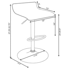 Bidwell - Upholstered Adjustable Bar Stool (Set of 2)