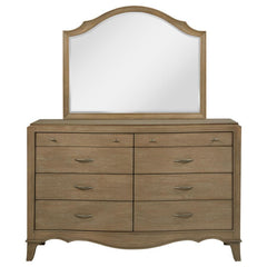 Trenton - 6-Drawer Bedroom Dresser With Mirror - Washed Mango
