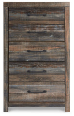 Drystan - Five Drawer Chest - Brown / Beige