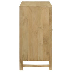 Zamora - Wood Accent Cabinet With Woven Cane