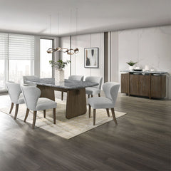 Dillon - Side Chair (Set of 2) - Gray / Walnut