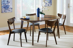 Jedda - Wood Dining Side Chair (Set of 2) - Dark Walnut And Black