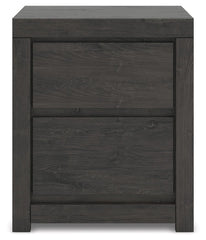 Fraluna - Charcoal - Two Drawer Night Stand