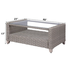 Greeley - Patio Set - Gray Fabric & Gray Finish