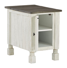 Havalance - White / Gray - Chair Side End Table