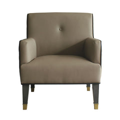 House - Beatrice Accent Chair - Tan PU & Charcoal Finish