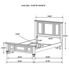 Sandy Beach - Panel Bed Bedroom Set