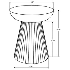 Aureo - Round Solid Wood Accent Side Table - Wild Honey