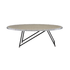 Allis - Coffee Table - Weathered Gray Oak & Metal
