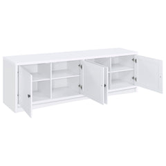 Laughlin - 3 Piece Entertainment Center With Gunmetal - White