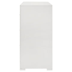 Ives - 6-Drawer Dresser Cabinet - White High Gloss