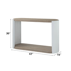 Zoma - Sofa Table - Oak & White High