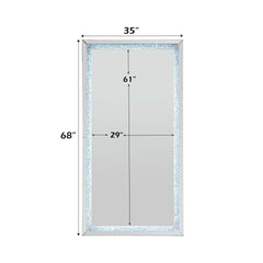 Noralie - Floor Mirror - Faux Diamonds & Mirrored
