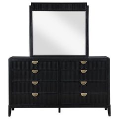 Brookmead - 8-Drawer Dresser With Mirror - Black