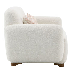 Darius - Chair With Pillow - Beige Boucle