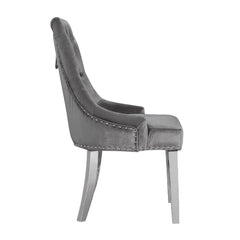 Satinka - Side Chair (Set of 2) - Dark Gray