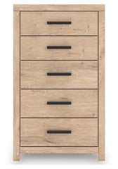 Sanginlane - Tan - Five Drawer Chest