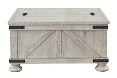 Carynhurst - Whitewash - Cocktail Table with Storage