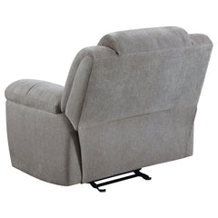 Gilson - Chenille Upholstered Reclining Glider Recliner - Gray