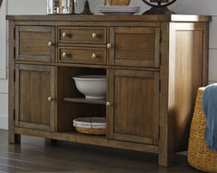 Moriville - Grayish Brown - Dining Room Server