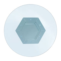 Noralie - Dining Table - Mirrored, Faux Diamonds & Clear Glass Top